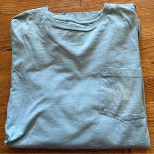 Southern Point LS Tshirt w/Stars & Stripes Dog on back, Size L, Blue, EUC